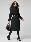 Black Down Coat for Women, SoHo, BYMANYC New York.
